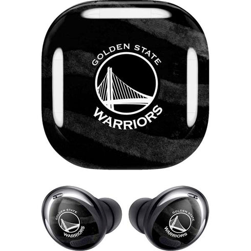 NBA Golden State Warriors Black Animal Print Galaxy Buds Pro Skin